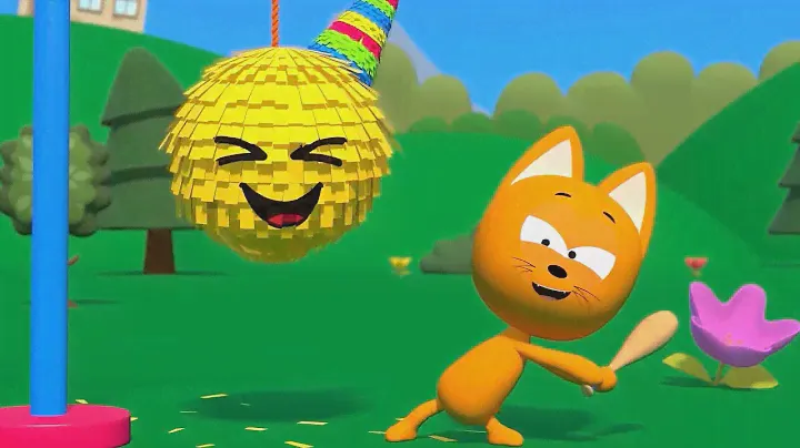 Nursery Games for Kids: Pinata and Surprise Eggs - Learning Colors Video for Toddlers MeowMeow Kitty